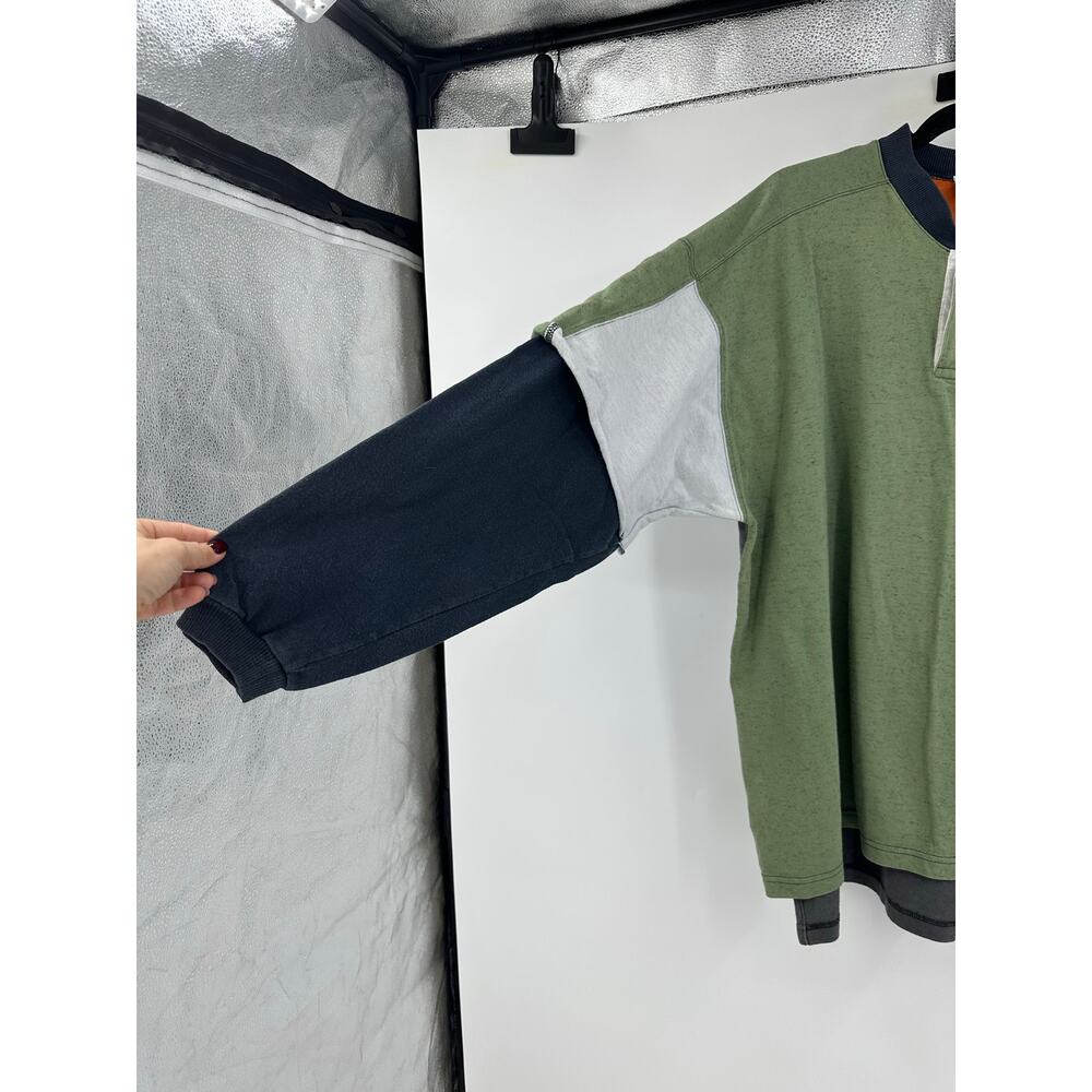 Vintage 90s Nike Air Jordan No.23 Legendary Henley Rugby Long Sleeve Green XL - Picture 7 of 10